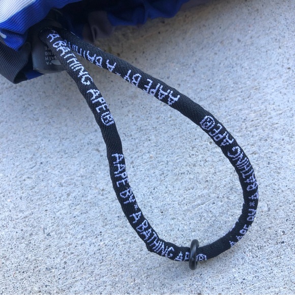 BAPE Bathing Ape Blue Camouflage Shark Hood Full-Zip Windbreaker Jacket - Picture 8 of 16